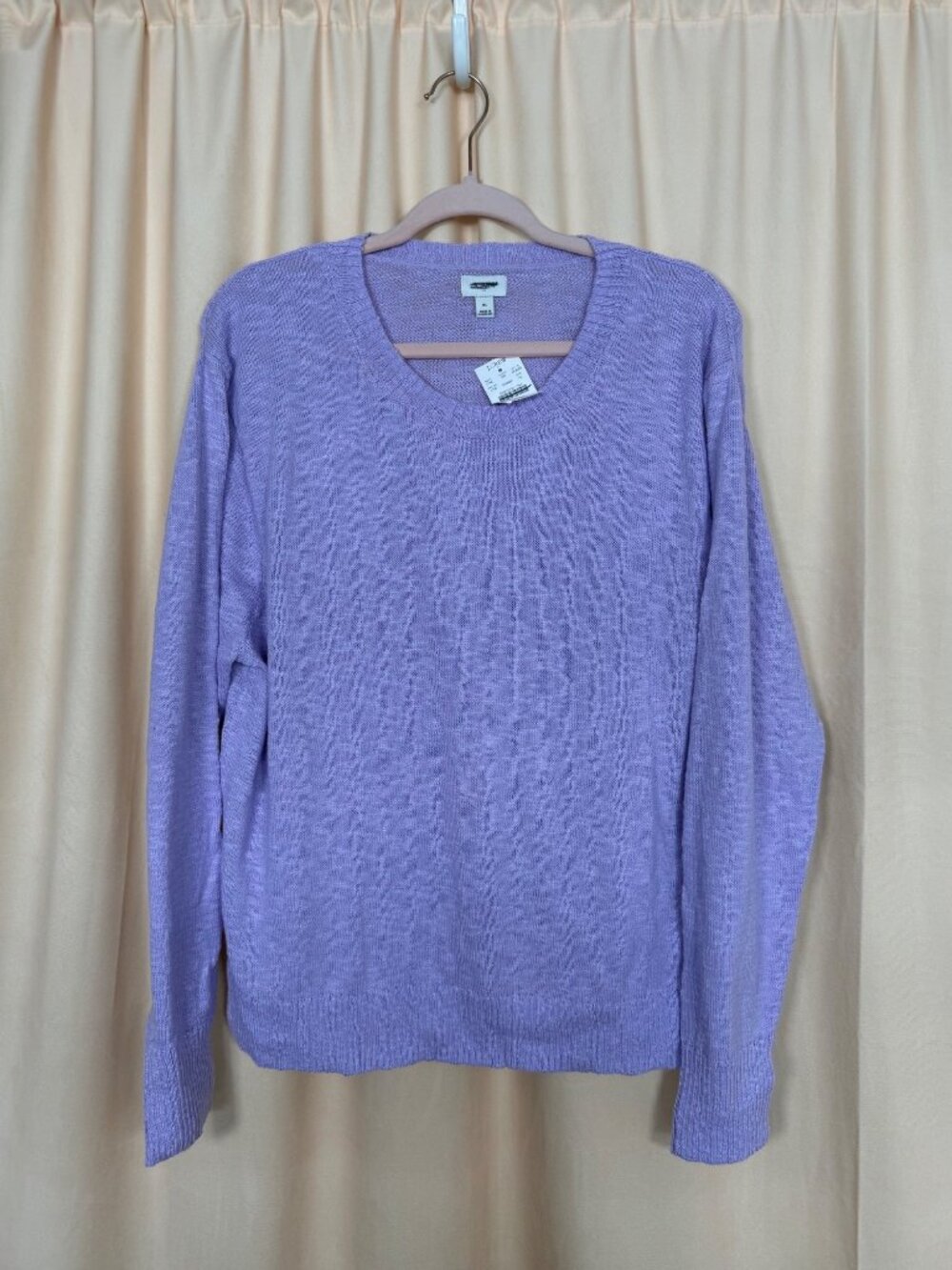 J.Crew Lilac Beach Crewneck Lightweight Sweater XL Cotton Blend Nautical resort
